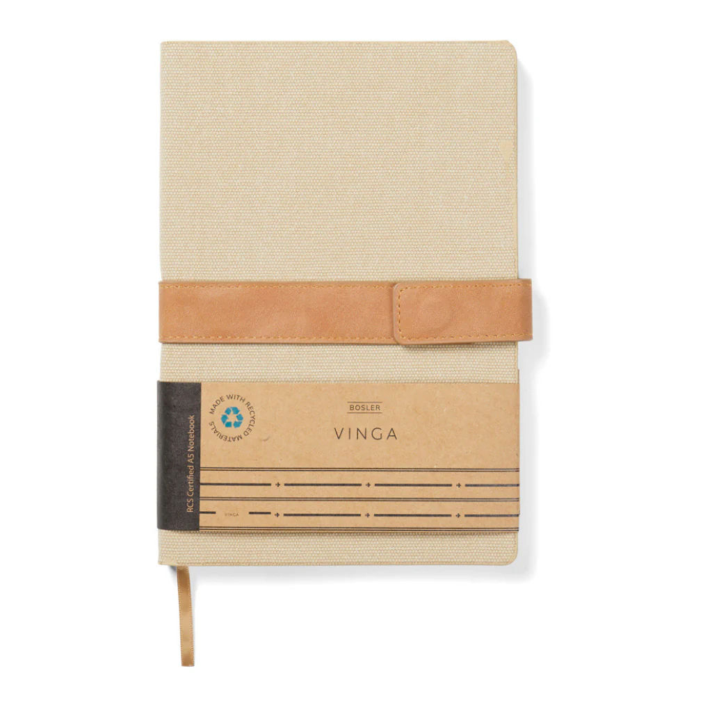 Vinga Bosler Recycled Paper Notebook Black - Image 9