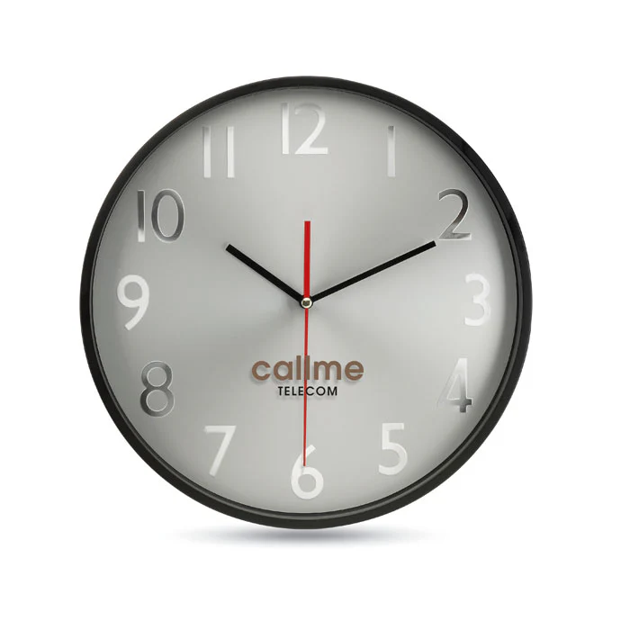 Wall clock w silver background - Image 3