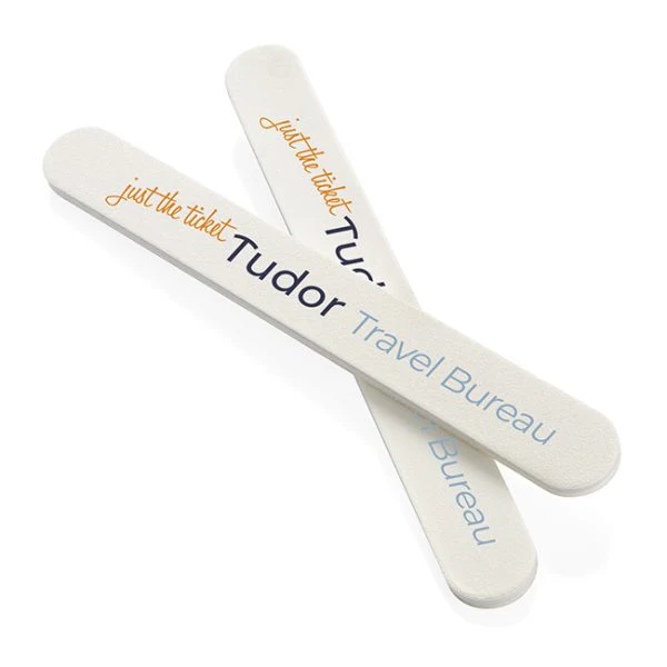 White Foam Backed Emery Board/Nail File (18cm) - Image 2