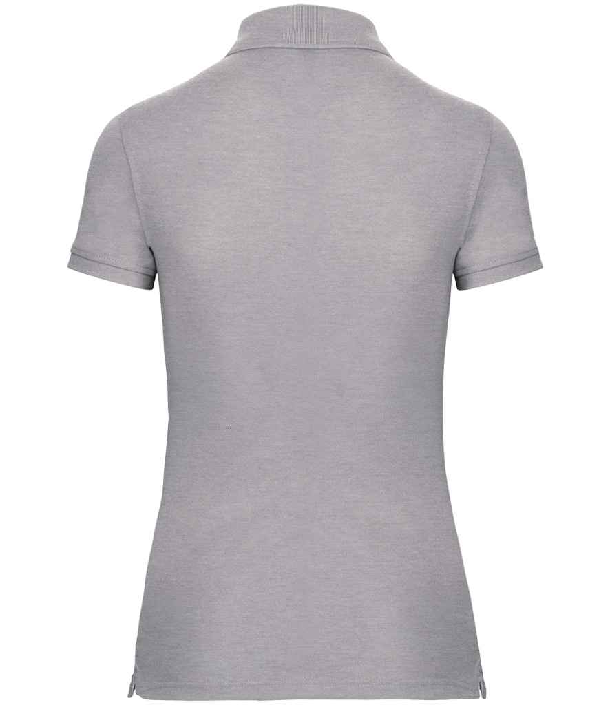 WK Designed to Work Ladies Anti-Bacterial Piqué Polo Shirt Oxford Grey - Image 3