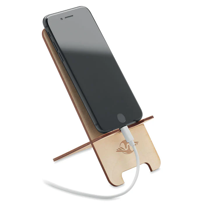 Wood phone stand with Seeds